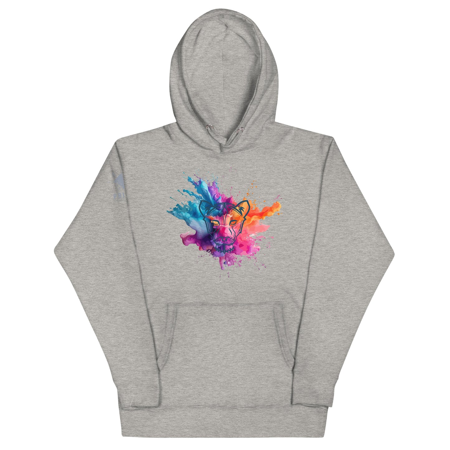 Colour Splash Geometric Lioness Hoodie