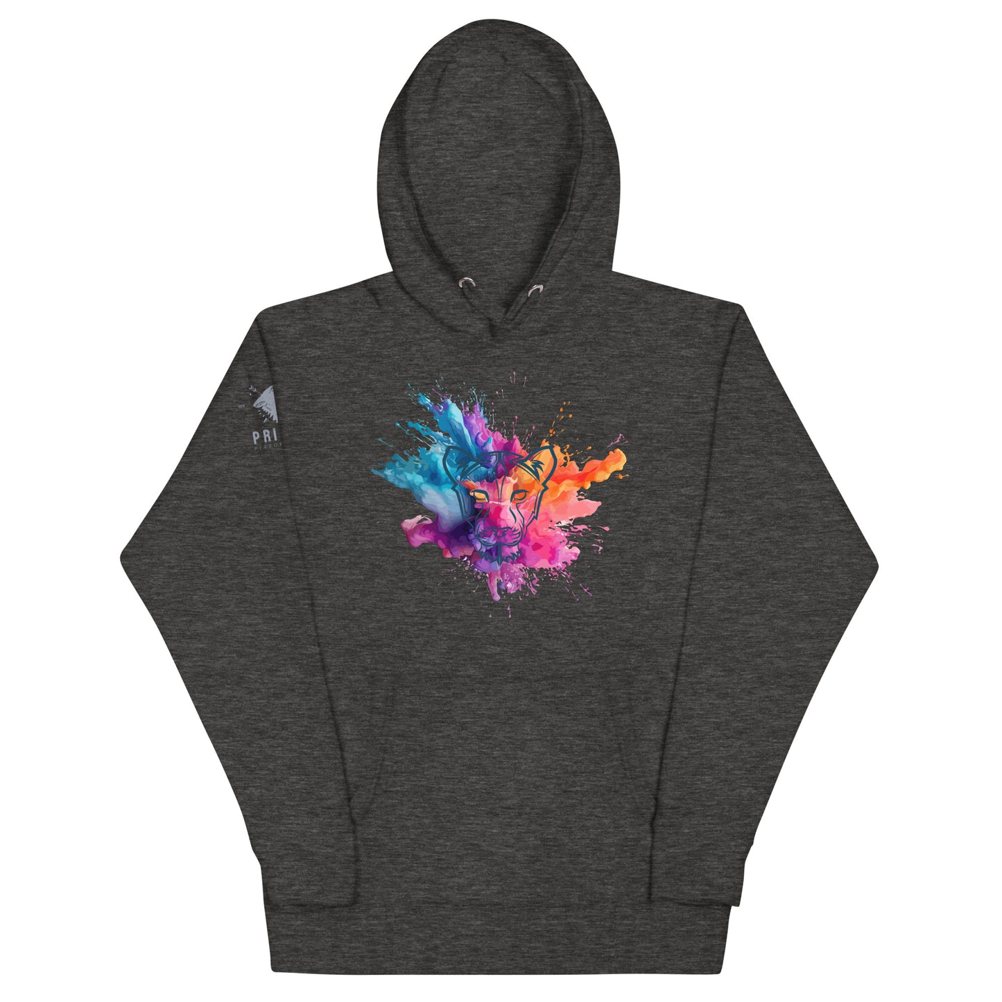 Colour Splash Geometric Lioness Hoodie