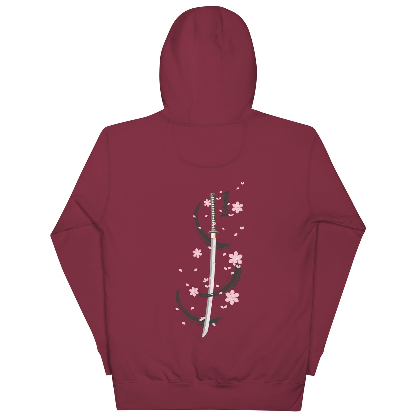 Blossoming Katana back print Hoodie