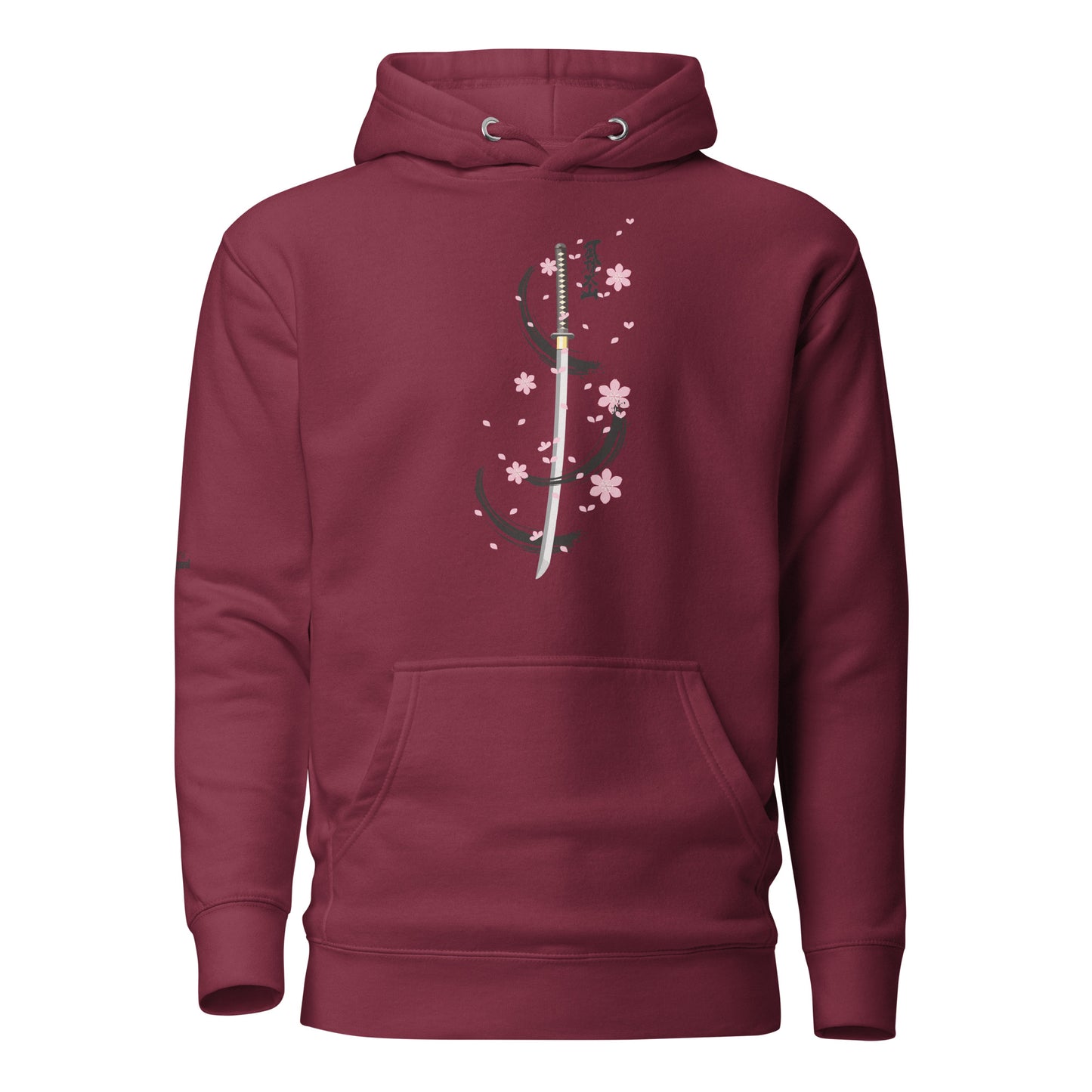 Blossoming Katana (front print) Hoodie