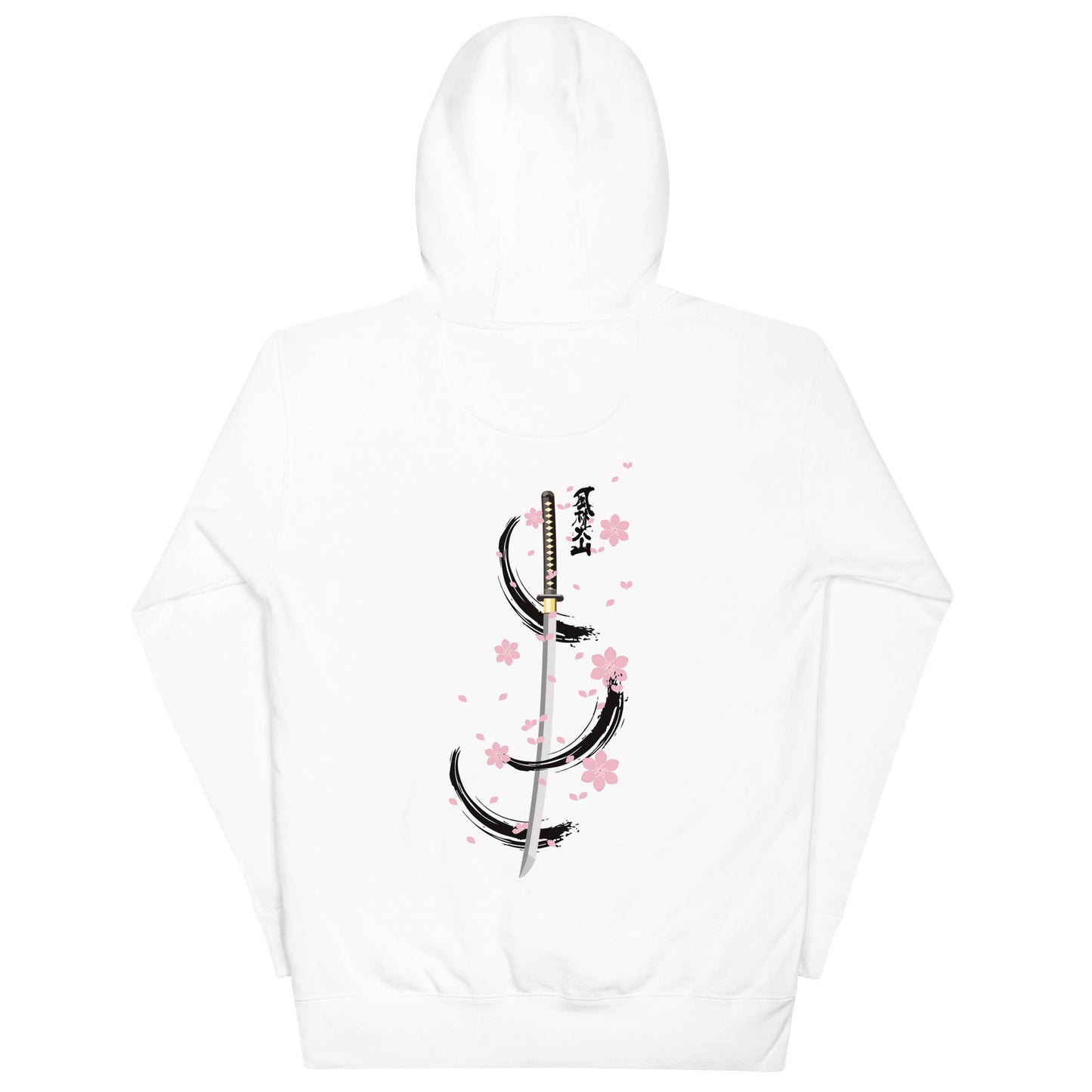 Blossoming Katana back print Hoodie