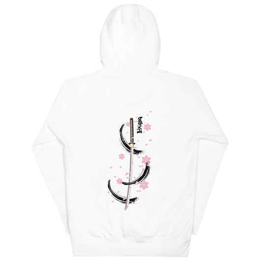 Blossoming Katana back print Hoodie