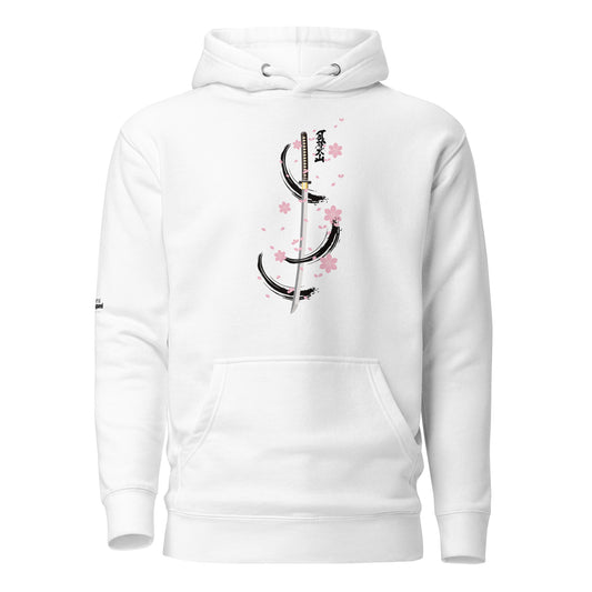 Blossoming Katana (front print) Hoodie