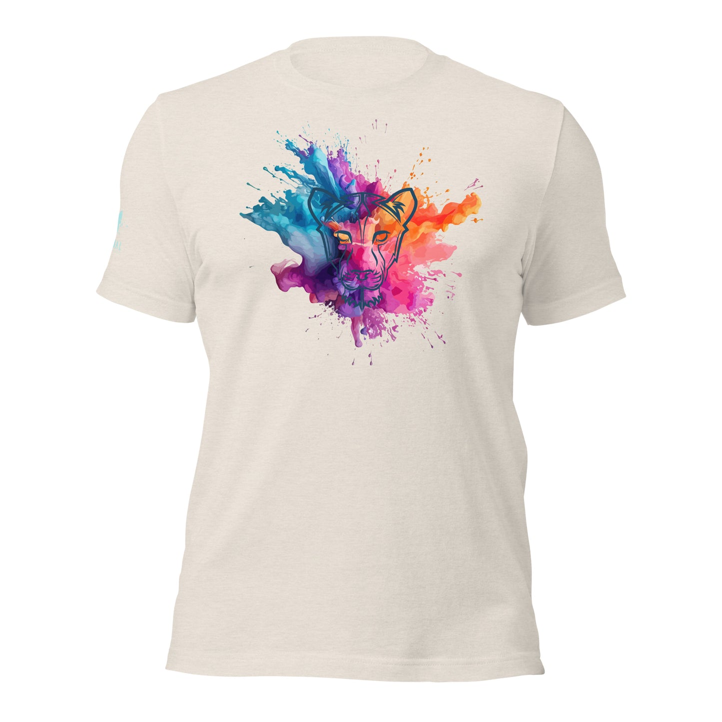 Colour Splash Geometric Lioness Tee