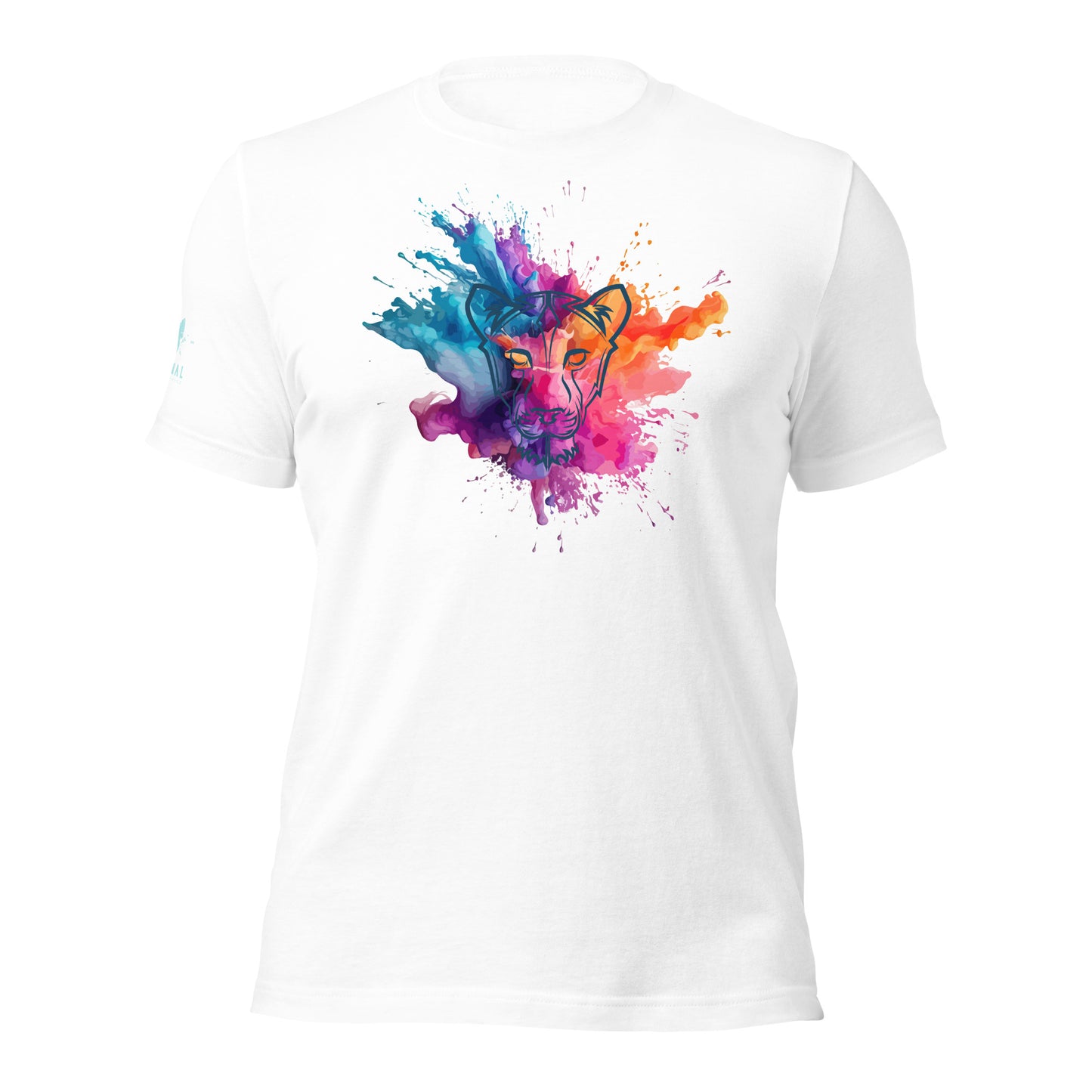 Colour Splash Geometric Lioness Tee