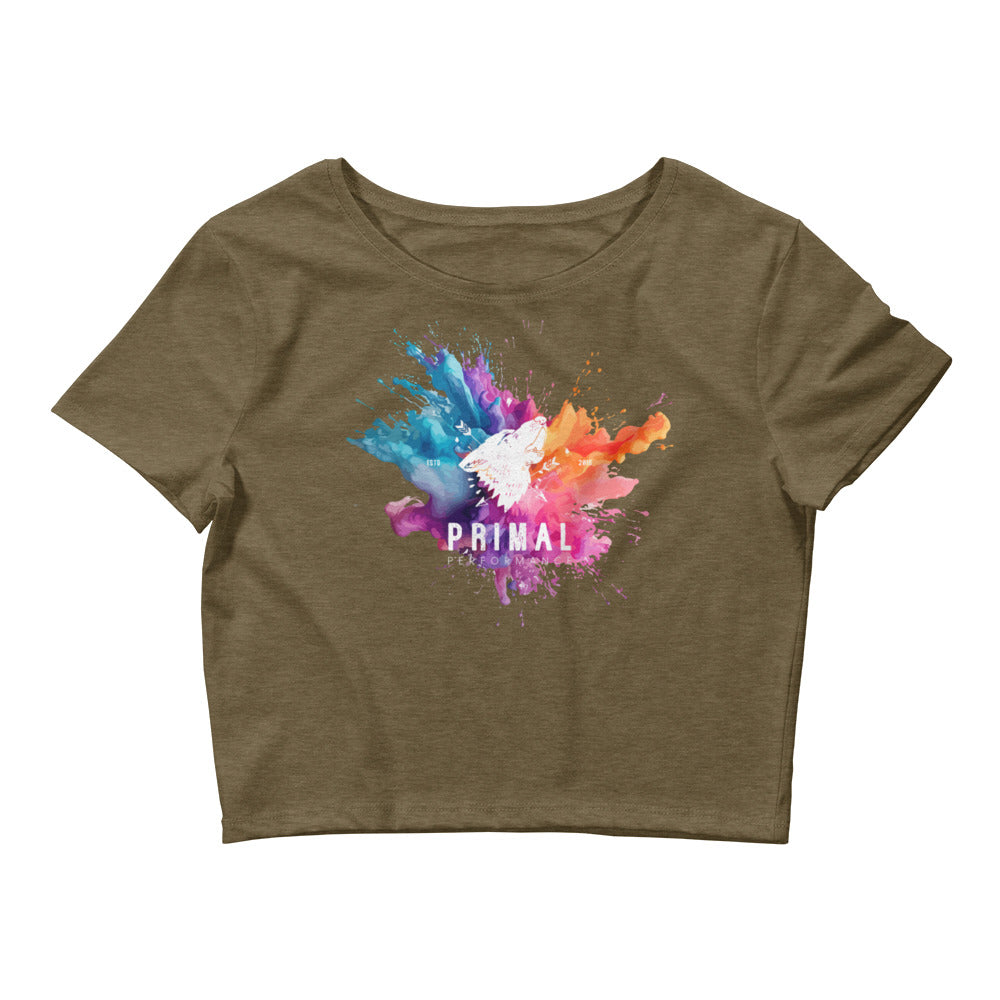 Colour Splash Primal Crop Tee