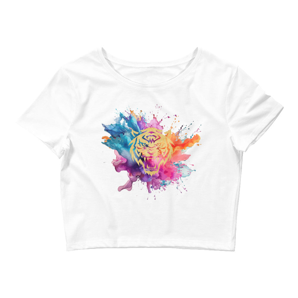 Colour Splash Rage Crop Tee