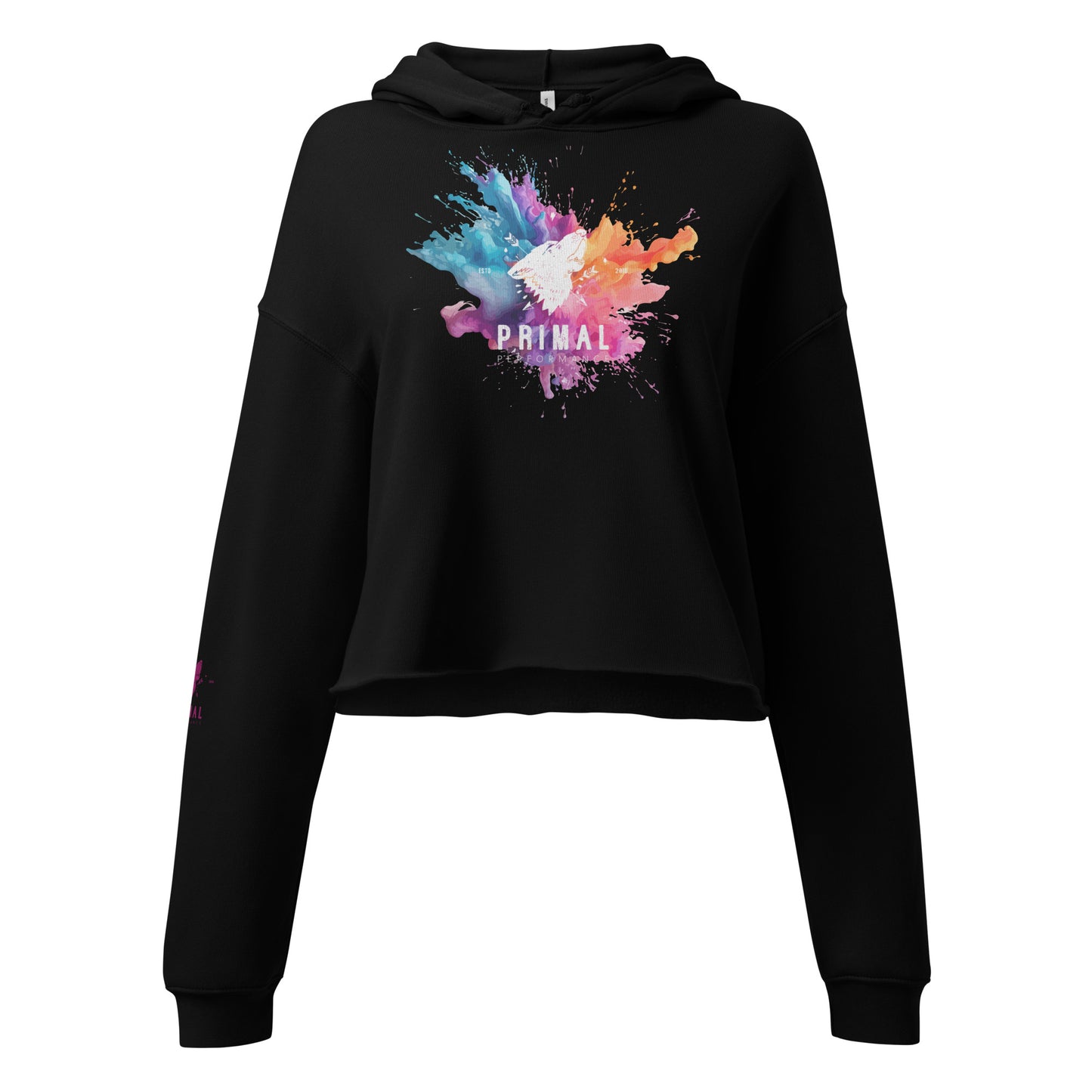 Colour Splash Primal Crop Hoodie