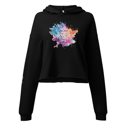 Colour Splash Regal Crop Hoodie