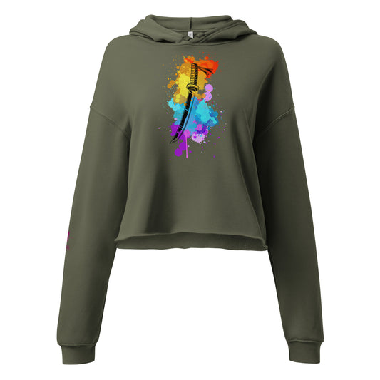 Colour Splash Wakizashi Crop Hoodie