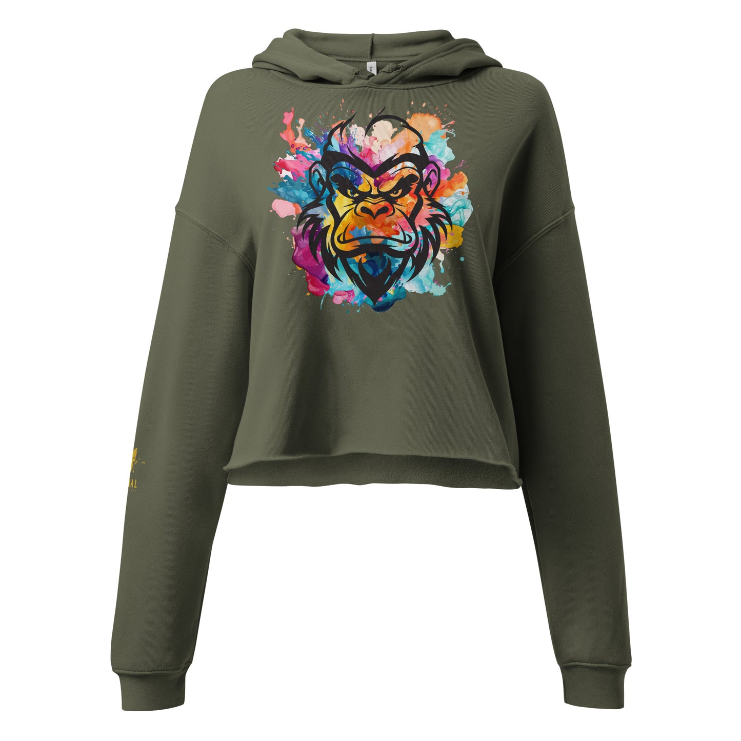 Colour Splash 'Try Me' Crop Hoodie