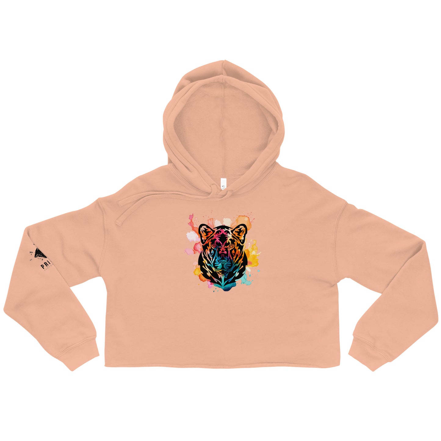 Colour Splash Lioness Crop Hoodie