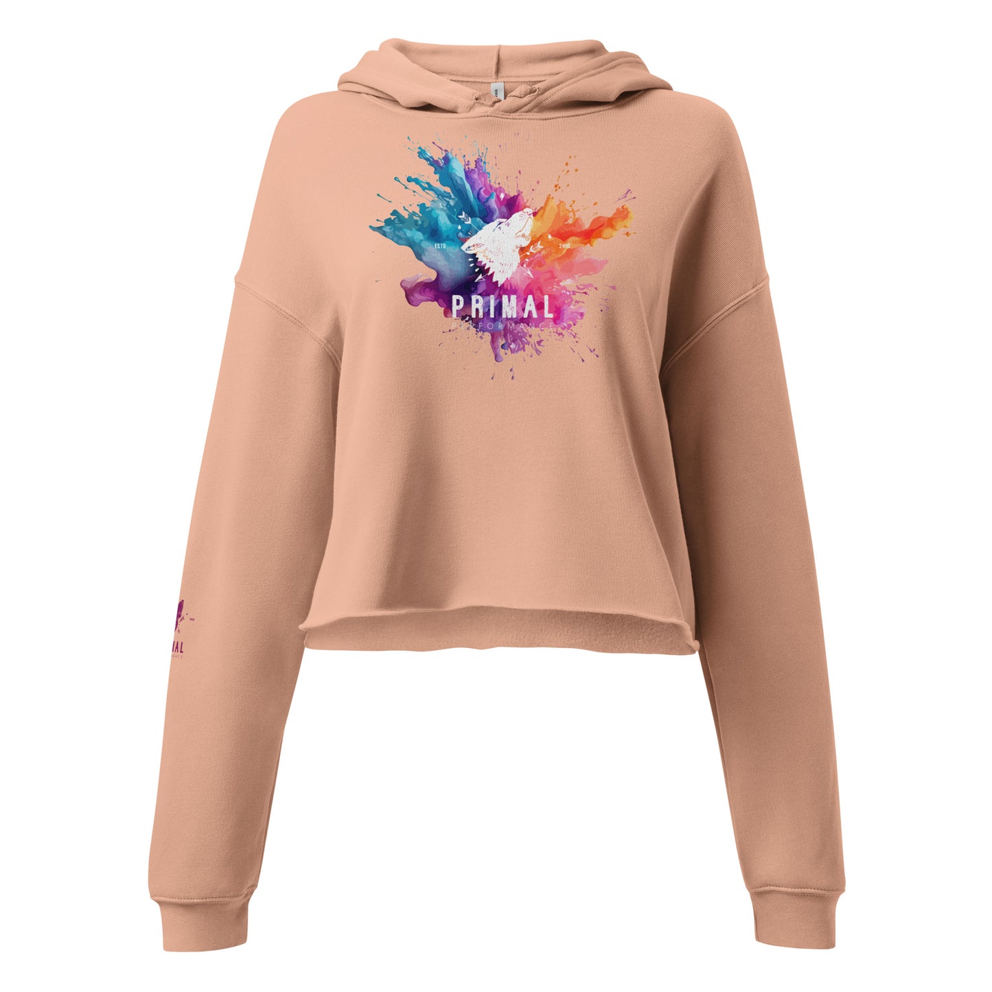 Colour Splash Primal Crop Hoodie