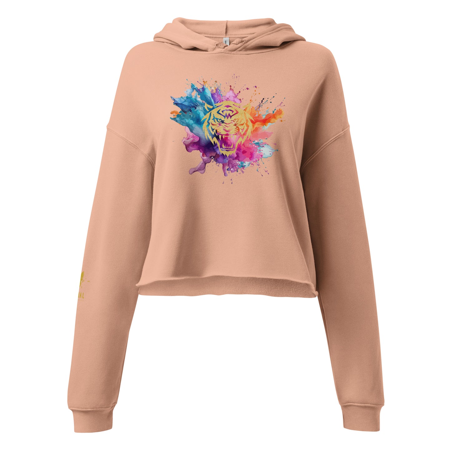 Colour Splash Rage Crop Hoodie