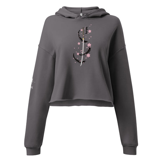 Blossoming Katana Crop Hoodie