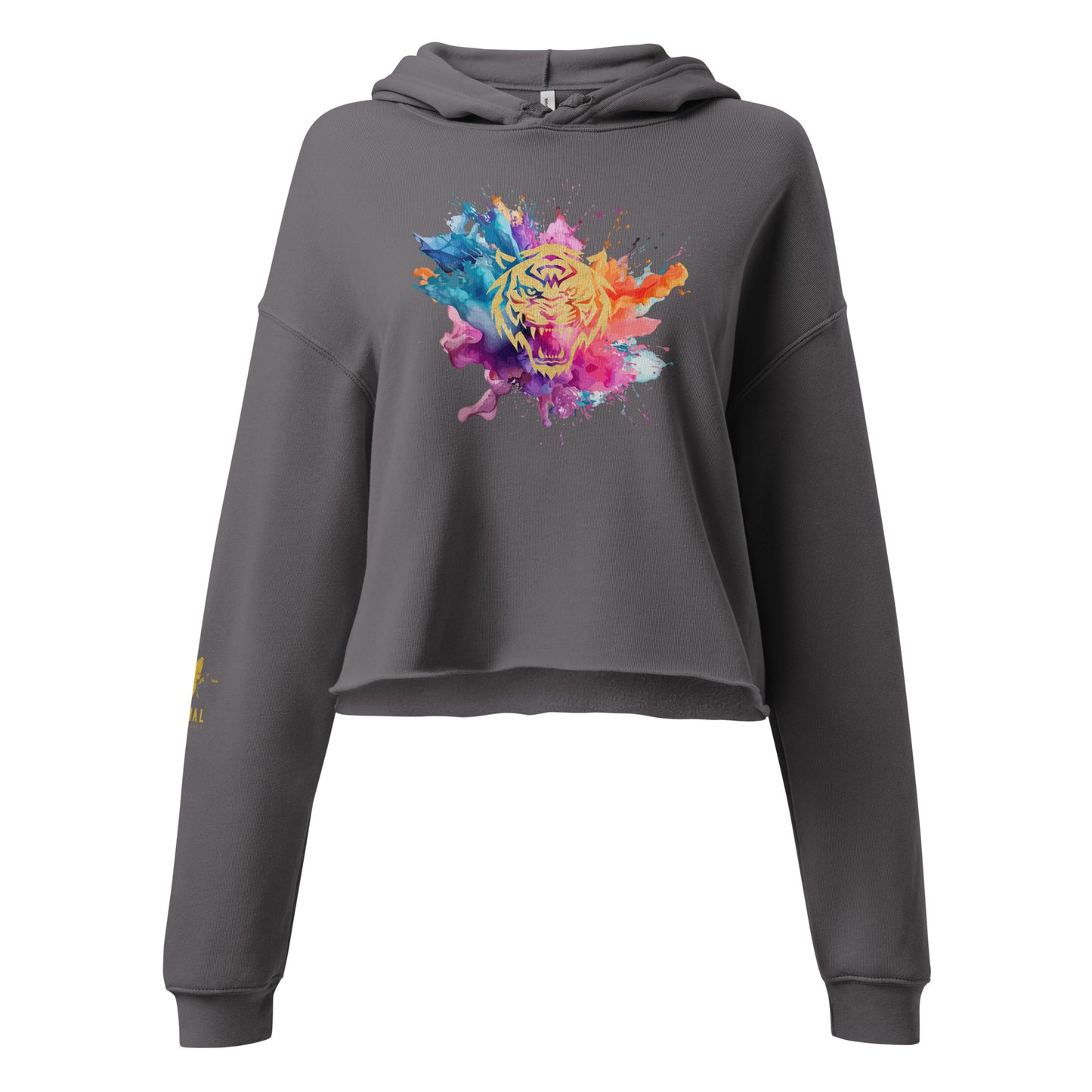 Colour Splash Rage Crop Hoodie