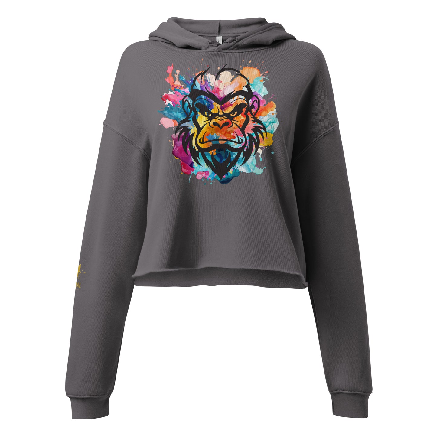 Colour Splash 'Try Me' Crop Hoodie